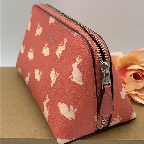 COACH COACH COSMETIC CASE WITH BUNNY SCRIPT PRINT - Picture 4 of 16